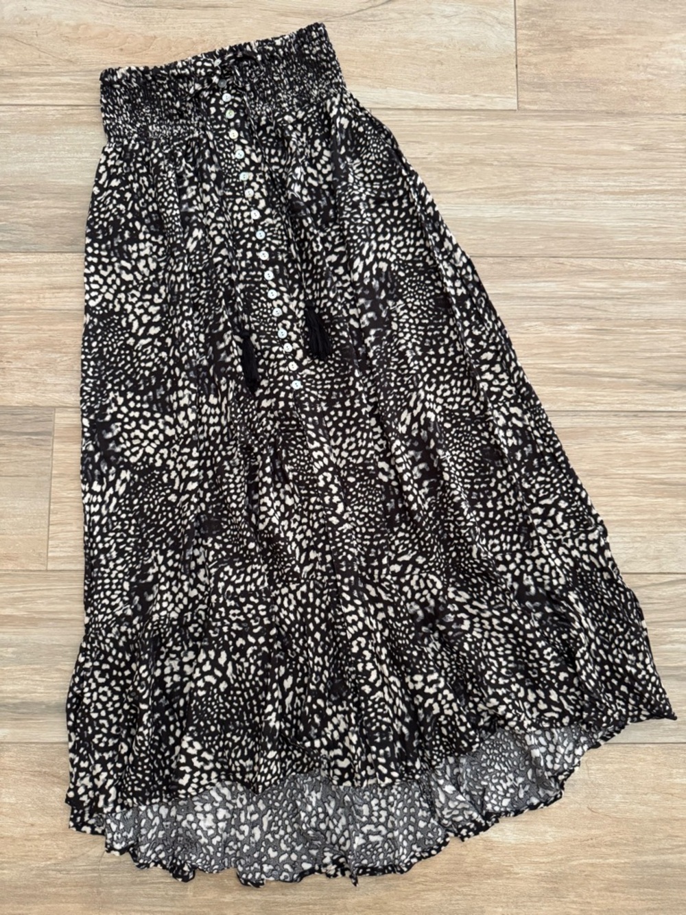 NWT Rachel Zoe Smocked Maxi Skirt